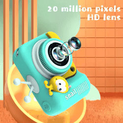 Children Fun Unicorn Camera | New Best Snail 4X Zoom 2.0 Inch IPS 12MP | Peach