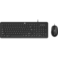 HP KM160 Wired Mouse and Keyboard | Wired USB Multi device Keyboard | Black