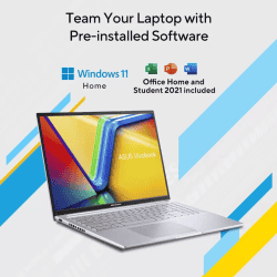 ASUS Vivobook 16 Laptop | Intel Core i7 12th Gen 12700H | 16 GB | 512 GB SSD | 16 Inch | Transparent Silver | X1605ZAC-MB741WS