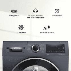Bosch Fully Automatic Front Load Washing Machine | 10 kg | Dark Lake | WGA252ZPIN