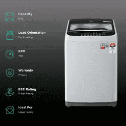 LG Fully Automatic Top Load Washing Machine | 8 kg | 5 Star | Silver | T80SNSF1Z.ASFQEIL