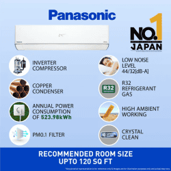 Panasonic  Split Inverter AC | 1 Ton  | 5 Star | White | CS/CU-EU12AKY5F