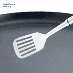 Prestige Omega Deluxe Aluminium Induction Base Non Stick Omni Tawa | 28 cm | Red
