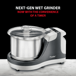 Prestige Wet Grinder with Timer | 2 L | Grey Silver | PWG 9.0