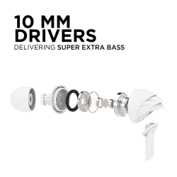 boAt BassHeads 100 Wired Headphones | White