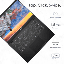 MSI Modern 14 Laptop | Intel i7 12th Gen 1255U | 16GB | 512GB | Classic Black | C12MO-1202IN