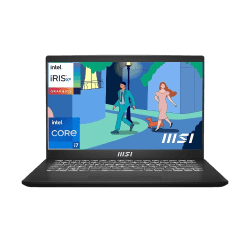 MSI Modern 14 Laptop | Intel i7 12th Gen 1255U | 16GB | 512GB | Classic Black | C12MO-1202IN