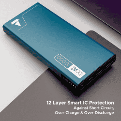 boAt Energyshroom Powerbank | 10000mAh | Steel Blue | PB300
