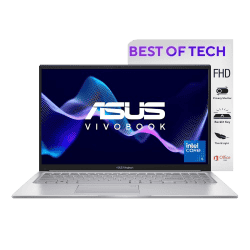 ASUS Vivobook 15 Light Weight Laptop | Intel Core 5 120U | 16 GB | 512 GB SSD | 15.6 Inch | Cool Silver | X1504VAP-NJ541WS