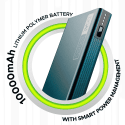 boAt Energyshroom Powerbank | 10000mAh | Steel Blue | PB300