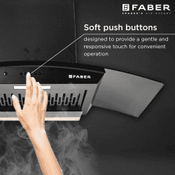 Faber Hood Ace Pro Wall Mounted Chimney | 3D | 90 cm | Black | HC PB FL BK