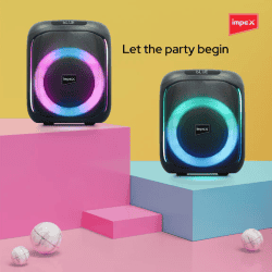 Impex G-Bang Portable Party Speaker | Speaker with Wireless Mic | Black | G500