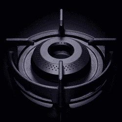 Elica  Flexi 375 Lotus IND HD Brass Automatic Hob | 3 Burners | Black