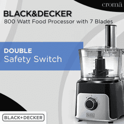 Black & Decker Juicer Mixer Grinder | 800 W | 3 Jars | Grey | BXFP8001IN