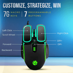 Lapcare Voyager Champ Gaming RBG Mouse | 7200dpi | LGM-201