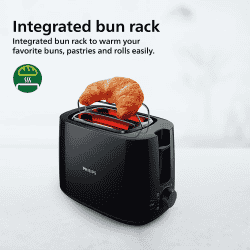 Philips Toaster and Sandwichmaker | 600 W | Black | HD 2583/90