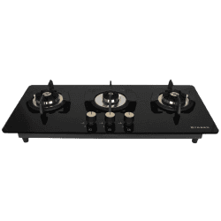 Faber Maxus Glass Automatic Hob | 3 Burners | Black | HT803 CRS BR CI AI