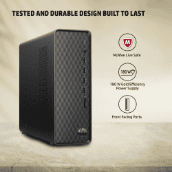 HP Slim Desktop PC | 10th Gen Intel Core i5 10505 | 8 GB | 512 GB SSD | UHD Graphics | Jet Black  | S01 PF2667IN
