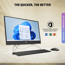 HP All-in-One Desktop PC | Intel Core i5-1235U  | 8GB | 512GB |  24 inch | Jet Black | 24-CB1907IN
