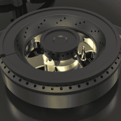 Kaff Built in Glass Automatic Hob |  3 Burners |  Full Brass Burners | Black | ASF 783