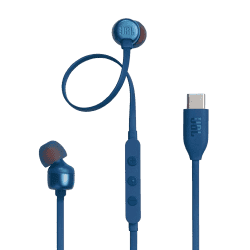 JBL Tune 310C Wired Hi Res In Ear Earphones | 3 Button EQ | Blue | JBLT310CBLU