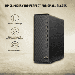 HP Slim Desktop PC | 10th Gen Intel Core i5 10505 | 8 GB | 512 GB SSD | UHD Graphics | Jet Black  | S01 PF2667IN