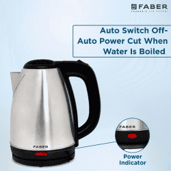 Faber Electric Kettle | Stainless Steel | 1.8 L