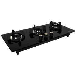Faber Maxus Glass Automatic Hob | 3 Burners | Black | HT803 CRS BR CI AI
