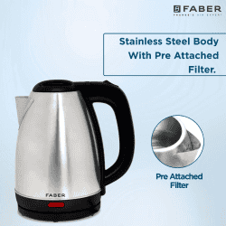 Faber Electric Kettle | Stainless Steel | 1.8 L