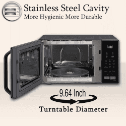 LG Convection Microwave Oven |  21 L | Stainless Steel Cavity | Auto Cook Menu | Black | MC2146BV DBKQILN