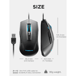 Lenovo Ideapad M100 RGB Wired Optical Gaming Mouse | Black