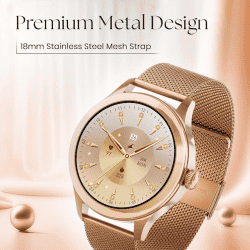 Fastrack Noir Pro Womens Smart Watch | 30.2mm | Rose Gold