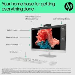 HP All in One Desktop 24 PC | AMD Ryzen 5 7520U | 16 GB | 512GB SSD | 24 cr0025in