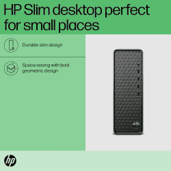 HP Slim Desktop | Intel Core i5 12400 | 8 GB  | 512 GB SSD |  UHD Graphics 730 |  Dark Black |  S01-PF2123IN