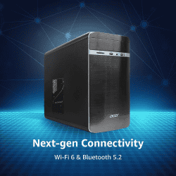Acer Aspire Desktop | Intel H610 Core i3-12100 | 8 GB | 512 GB SSD | Intel UHD Graphics | Black | UD.33CSI.002