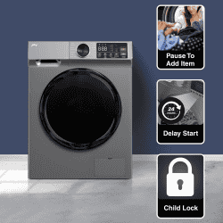 Godrej Fully Automatic Front Loading Washing Machine | 9 Kg | Silver Stream | WFEON CEL 9014 IEBT SLSR