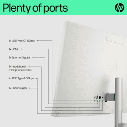 HP All in One Desktop 24 PC | AMD Ryzen 5 7520U | 16 GB | 512GB SSD | 24 cr0025in