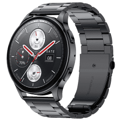 Amazfit Huami Pop 3R Metal Strap Smart Watch | Metallic Black