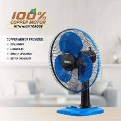 Usha Maxx Air High Speed Table Fan | 400 mm | Blue & Black
