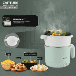 Havells Capture Multi Cook Electric Kettle | 1.2 L | 650 W | Green