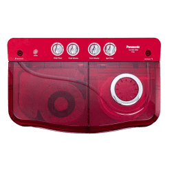 Panasonic Semi Automatic Top Load Washing Machine | 8 kg | Red | NA-W80L7RRB