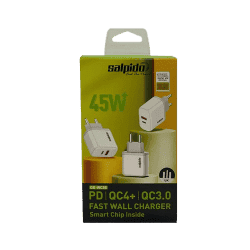 Salpido 45W Dual Port C To C Charger | White | GD-WC05