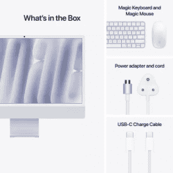 Apple iMac M4 | 16 GB Unified | 512 GB SSD | Silver | MWUV3HN/A