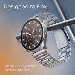 Fastrack Dezire FX1 Luxury Metal Smartwatch | UltraVU HD Display | 1.38 Inch | Black