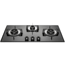 Kaff ALN 783 Glass Automatic Hob | 3 Burner | Black