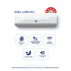 Carrier Xcel Lumo 6 in 1 Convertible 1.5 Ton Inverter Split AC | 5 Star | with Auto Cleanser | White | CAI18CL5R34F0