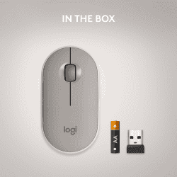 Logitech Pebble Wireless Mouse | Bluetooth | 2.4 GHz | Sand