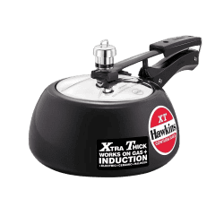 Hawkins Contura Black XT Pressure Cooker | 2 L | Hard Anodised Inner Lid Cooker | Black | CXT20