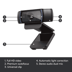Logitech C920 HD Pro Webcam | Black