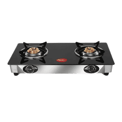 Pigeon Ayush Glasstop 2 Burner Gas Stove | Black | 14401